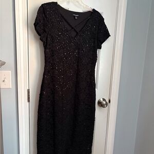 Black formal event dress with sequins. EUC!